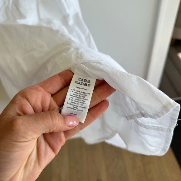 Joie Square Neck Smocked Back Sleeveless Midi Dress White 2 - Picture 4 of 8